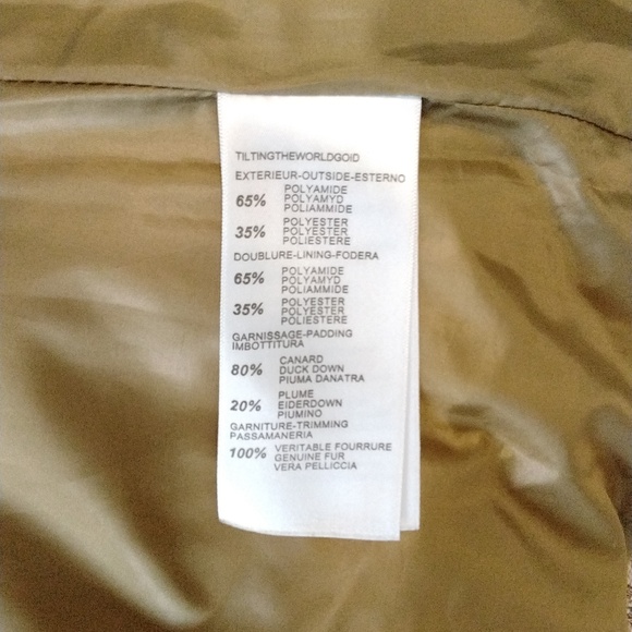 Women's Fox Fur-Trimmed Puffer Coat - Olive - Picture 11 of 15